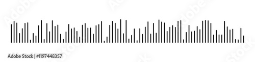 Voice message flat mockup. Equaliser symbol. Waveform minimalist pattern. Audio chat speech sound wave icon layout. Element for mobile messenger, podcast online radio interface, music player, app. 
