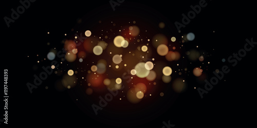 Elegant blurred bokeh for festive and celebration backdrops. Shine, glitter, sparkles, dust. Glowing backdrop for special occasions, banner, background