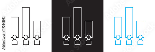 Exit polling icon vector. isolated on white and black background. vector illustration. EPS 10 