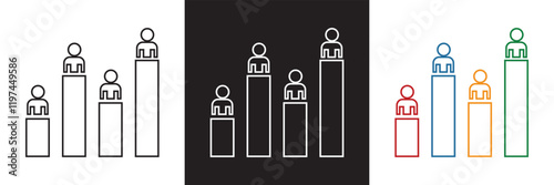 Exit polling icon vector. isolated on white and black background. vector illustration. EPS 10 