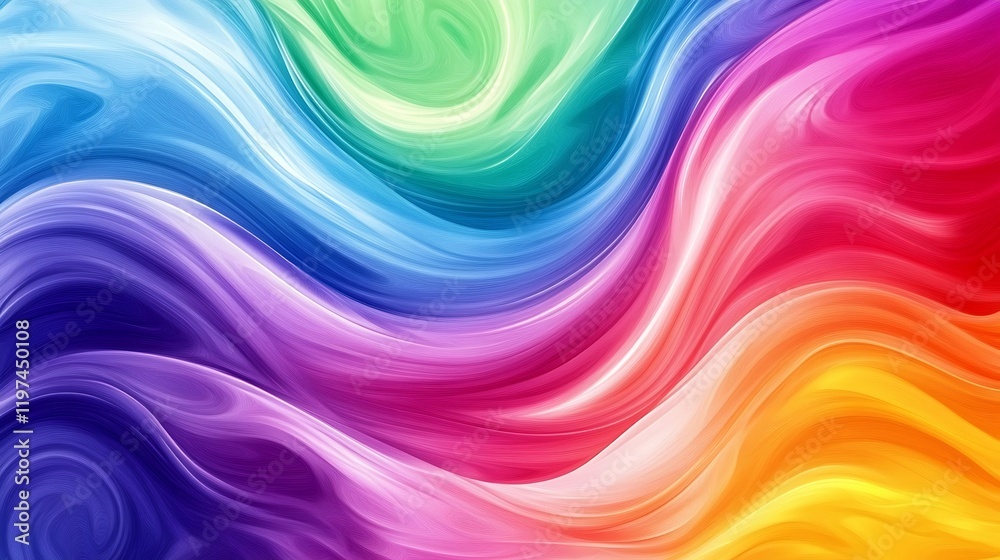 Abstract Colorful Swirling Waves Design Abstract Colorful Swirling Waves Design