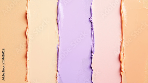 A calming pattern transitioning from pale lavender to soft peach paint