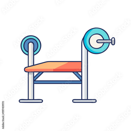 bench press icon, bench press vector illustration-simple illustration of bench press, perfect for bench press logos and themed design 