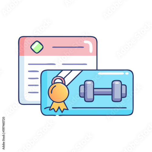 gym membership card icon, gym membership card vector illustration-simple illustration of gym membership card, perfect for gym membership card logos and themed design 