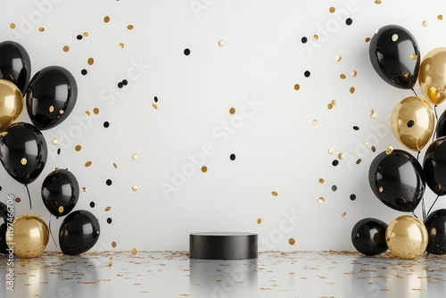 Colorful balloons drifting against a dreamy pastel background during a festive celebration or party