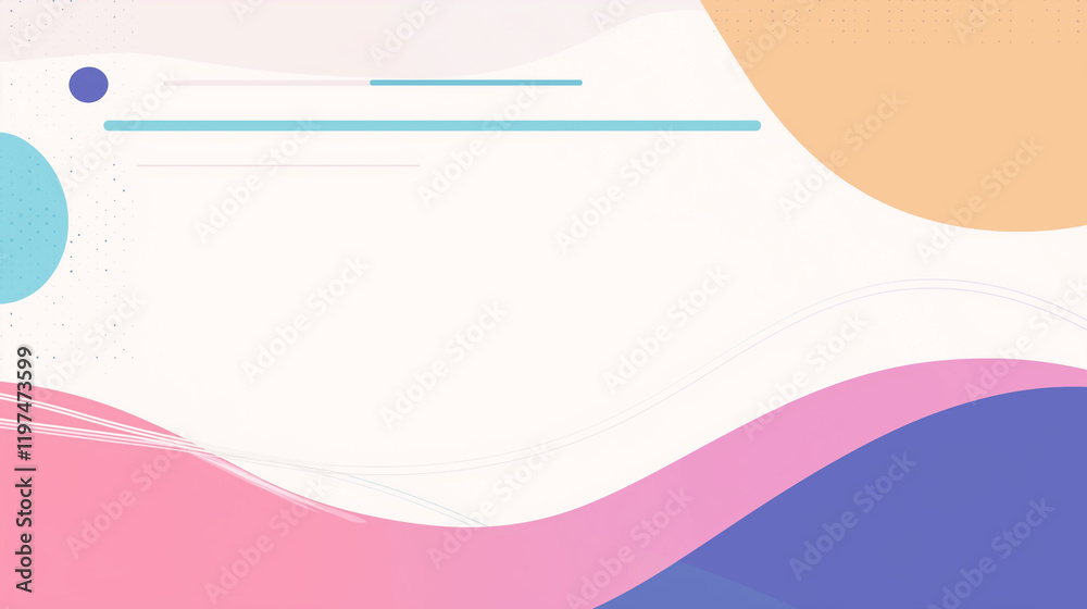 A pastel gradient background with flowing abstract lines and minimalistic details, evoking simplicity and elegance