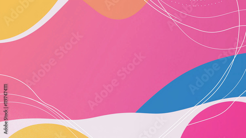 A minimalist colorful background with soft pink and blue gradients and abstract lines, creating a soothing design