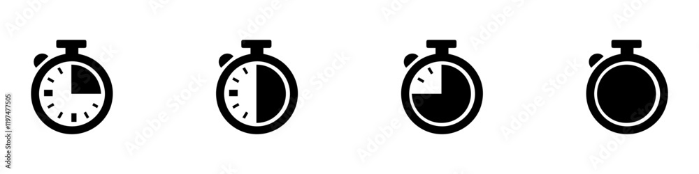 Stopwatch icons set. Timer symbol. Outline stopwatch icon. Alarm pictogram. Transparent stopwatch in line. Timer icon in vector. Vector Illustration. EPS 10 Stopwatch icons set. Timer symbol. Outline stopwatch icon. Alarm pictogram. Transparent stopwatch in line. Timer icon in vector. Vector Illustration. EPS 10