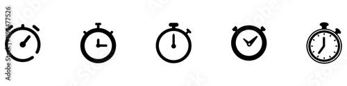 Free Download Stopwatch icons set. Timer symbol. Outline stopwatch icon. Alarm pictogram. Transparent stopwatch in line. Timer icon in vector. Vector Illustration. EPS 10 - GFXLoad