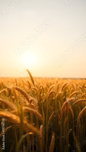 Golden Wheat Field - Agricultural Landscape and Farming Harvest