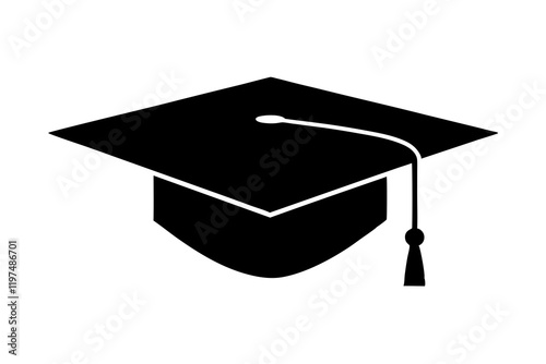 graduation cap silhouette illustration