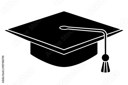 graduation cap silhouette illustration