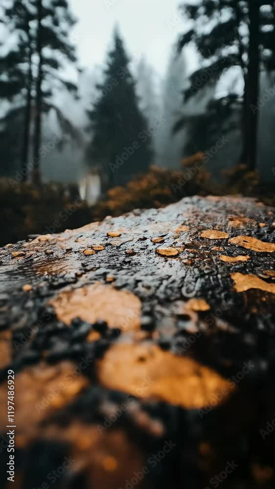 Close-up of weathered tree trunk in a serene forest setting, ideal for nature photography or digital art backgrounds. Close-up of weathered tree trunk in a serene forest setting, ideal for nature photography or digital art backgrounds.