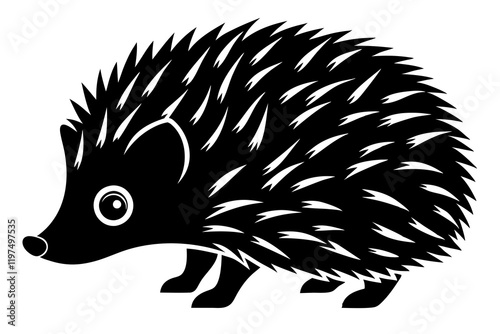 Hedgehog animal vector illustration. Hedgehog icon