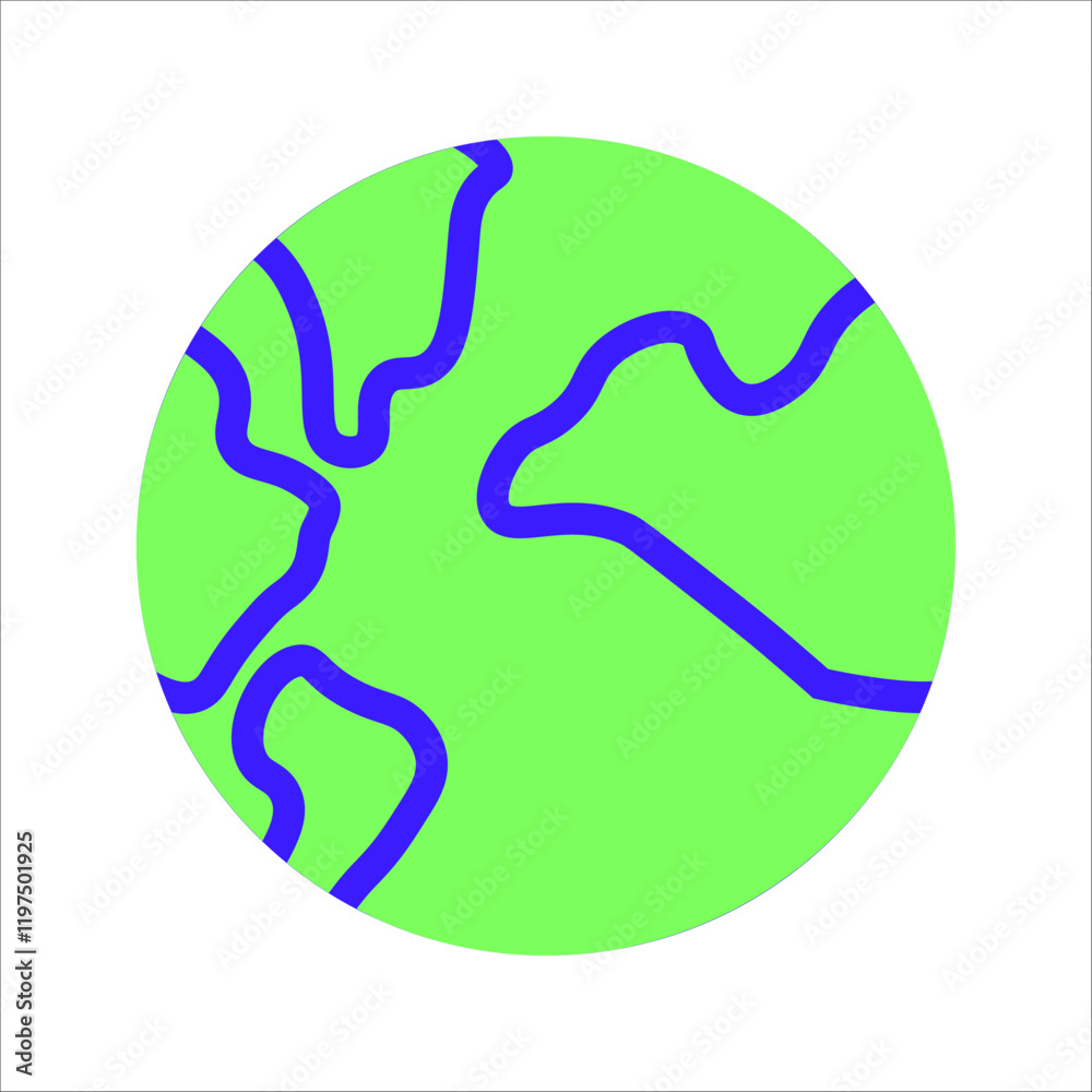 Planet Earth icon Earth day flat symbol. Planet Earth icon Earth day flat symbol.