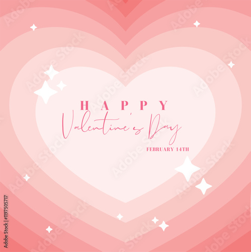 Valentine's day Greeting poster with hearts background. Cute simple and love sale banners or greeting cards templates and social media post.
