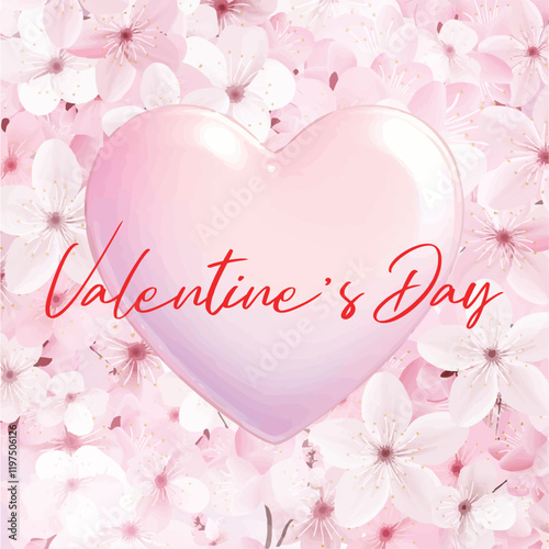 Valentine's day Greeting poster with hearts background. Cute simple and love sale banners or greeting cards templates and social media post.