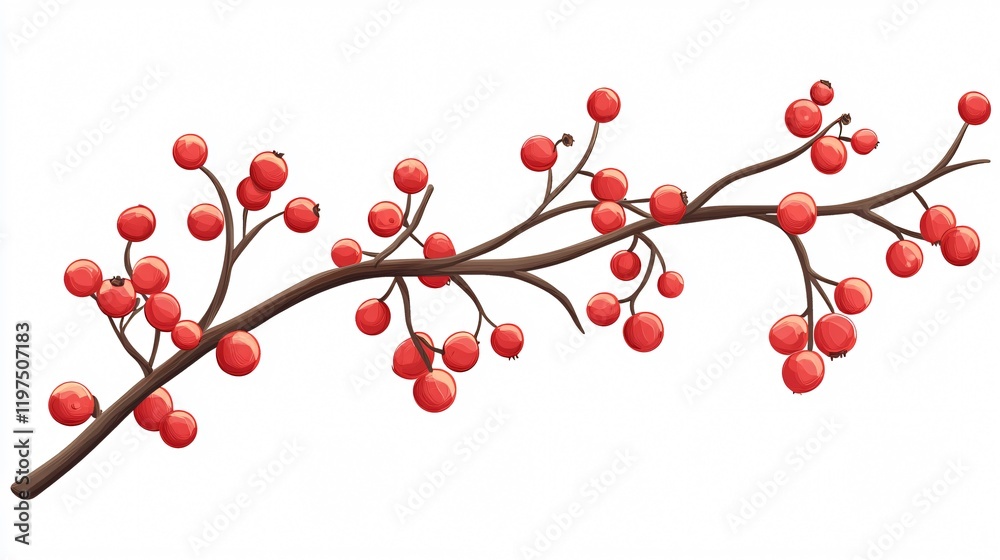 custom made wallpaper toronto digitalNature-themed cartoon fruit branch icon for decoration use