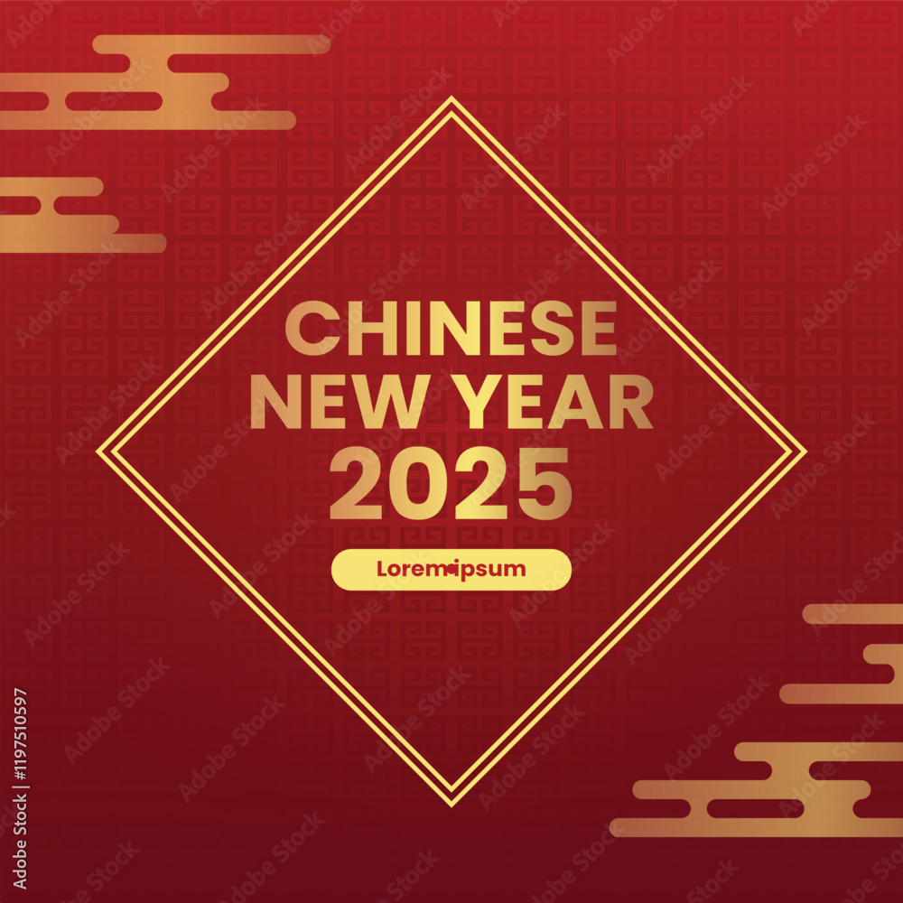 Tempalte chinese new year vector