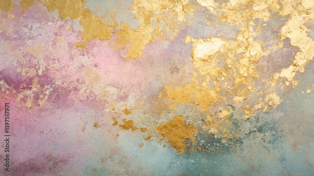 Obraz premium Elegant Abstract Background with Pink, Blue, and Gold Textures