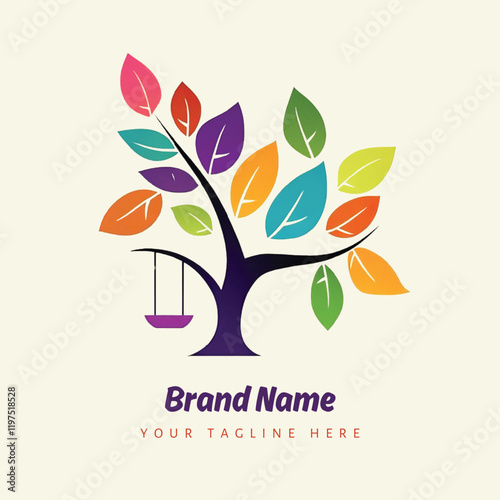 Kids Playground Logo, kids park, childcare