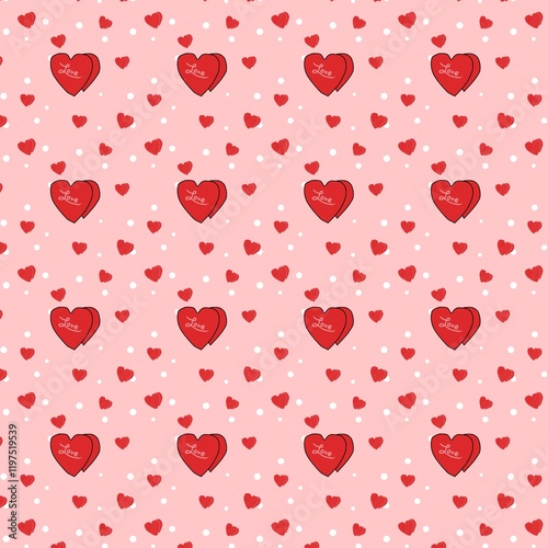 seamless pattern with hearts