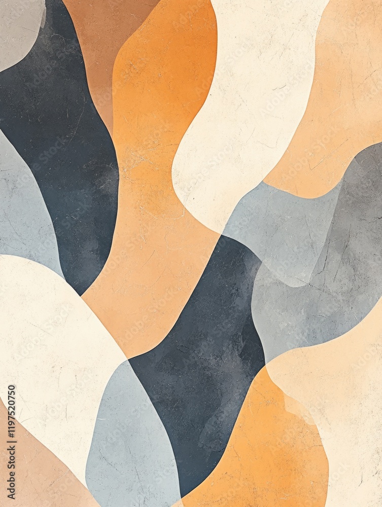 custom made wallpaper toronto digitalA modern abstract canvas print featuring a vibrant blend of geometric shapes and warm colors, perfect for contemporary home decor.