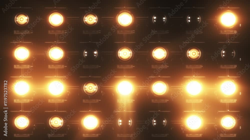 Lights Flashing Wall Showtec VJ Stage Floodlight 4K Blinder Blinking Lights Flash Club Flashlights Disco Lights Matrix Beam Lights Bulb Halogen Headlamp Lamp Nightclub Turn Off On Loop