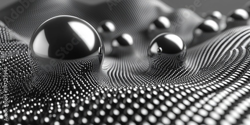 Wave lines morphing into 3D cubes or spheres.