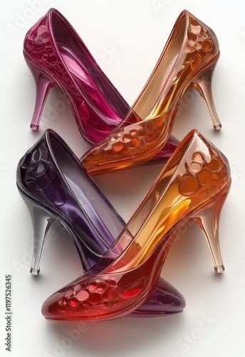 A woman's shoe on a white background.