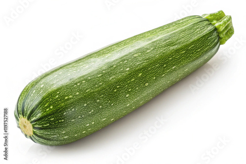 Zucchini ripe, appetizing, on a white background, isolated.
