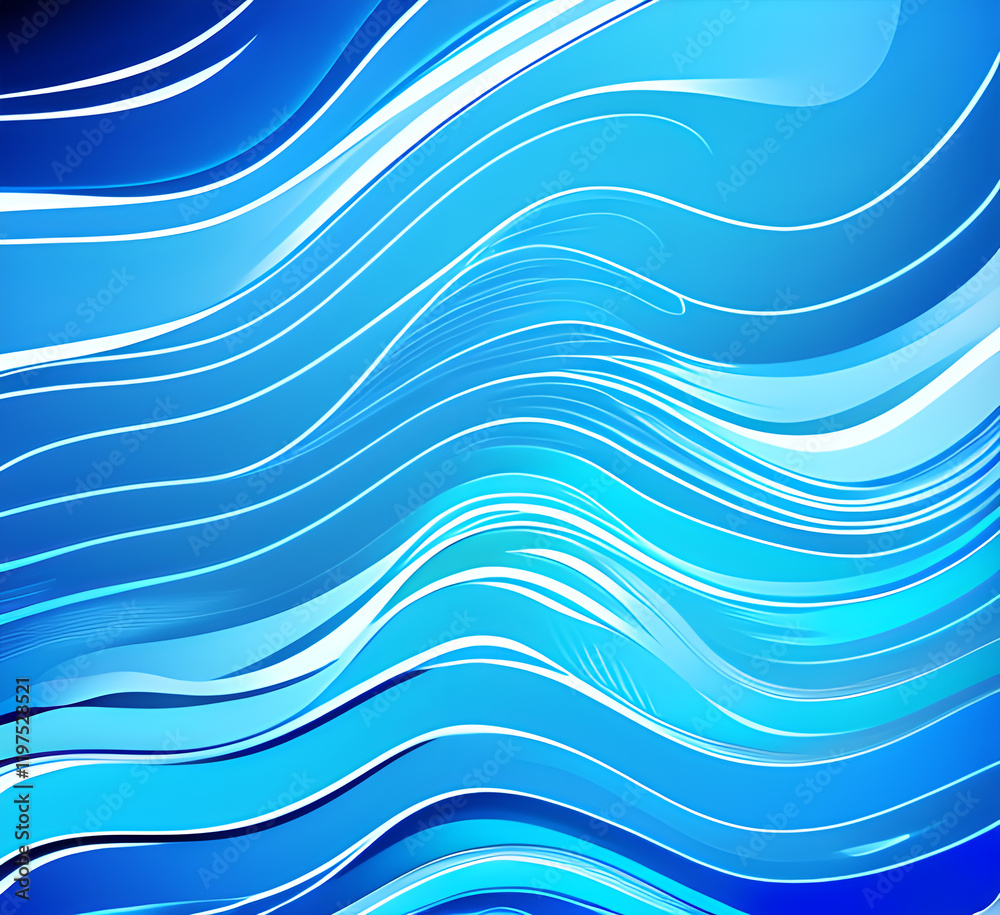 Fototapeta premium Waves on water. Nature background. Fashionable liquid design. Illustration for banners, flyers and presentations. generative ai
