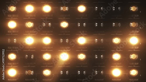 Lights Flashing Wall Showtec VJ Stage Floodlight 4K Blinder Blinking Lights Flash Club Flashlights Disco Lights Matrix Beam Lights Bulb Halogen Headlamp Lamp Nightclub Turn Off On Loop