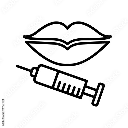 Beauty injection icon color editable