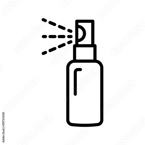 Bottle spray icon color editable 