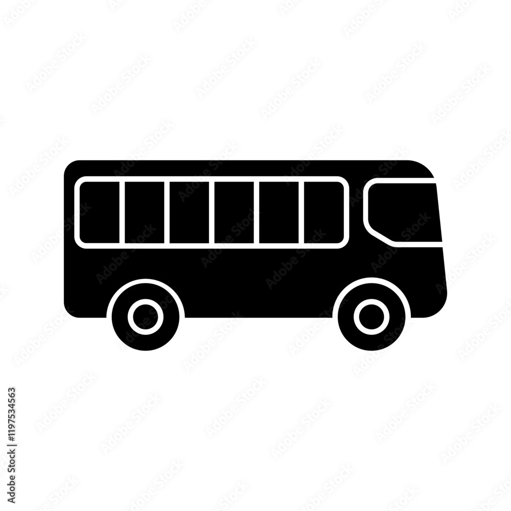 bus icon color editable on white background bus icon color editable on white background