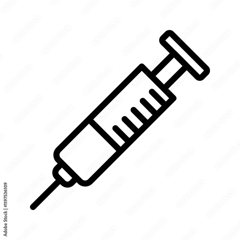 injection icon color editable on white background injection icon color editable on white background