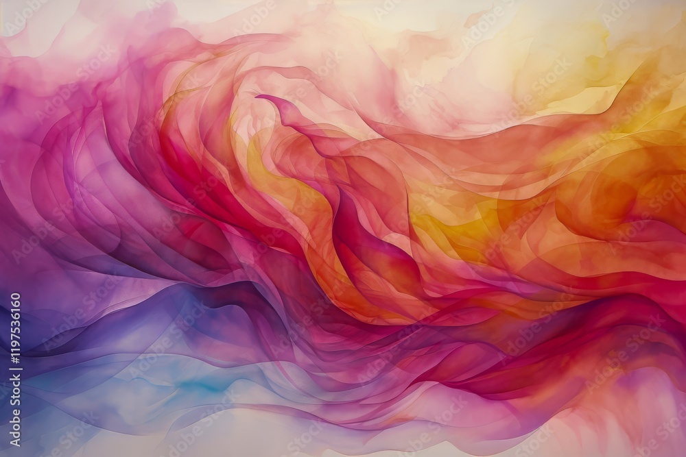 Obraz premium Colorful swirling abstract pattern with soft gradients and textures