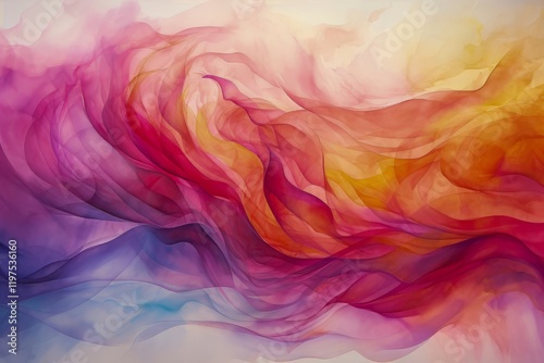 Colorful swirling abstract pattern with soft gradients and textures
