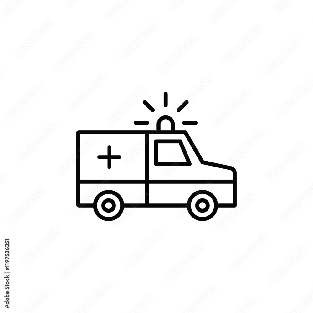 Ambulance icon Flat fill set collection Ambulance icon Flat fill set collection