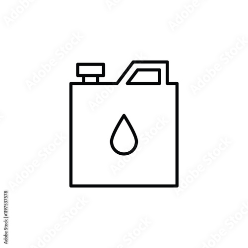 canister of motor oil icon Flat fill set collection
