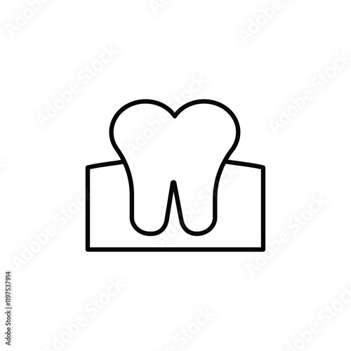 Cavities icon Flat fill set collection