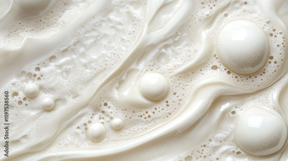 Milk Foam Texture Art - Exquisite Cream Abstract Milk Foam Texture Art - Exquisite Cream Abstract