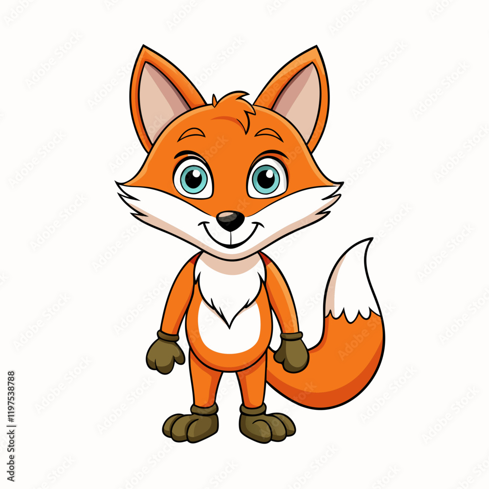 fox cartoon vector fox cartoon vector