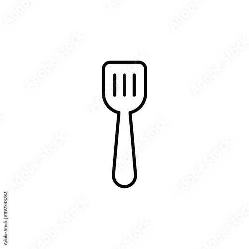 Cooking spatula icon Flat fill set collection