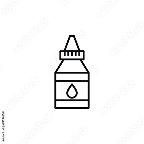 EYE DROP icon Flat fill set collection