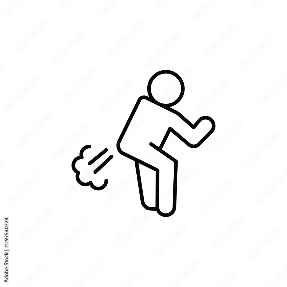 Farting icon Flat fill set collection Farting icon Flat fill set collection