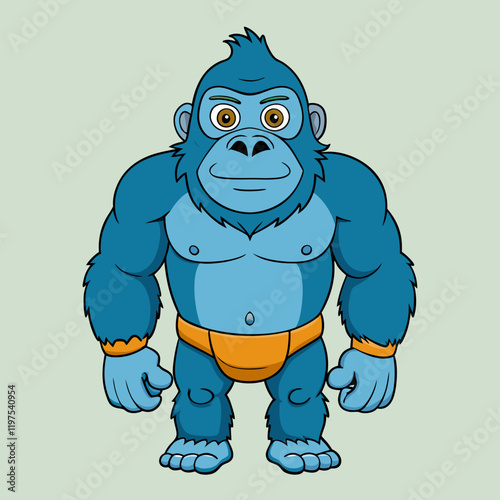 gorilla cartoon vector