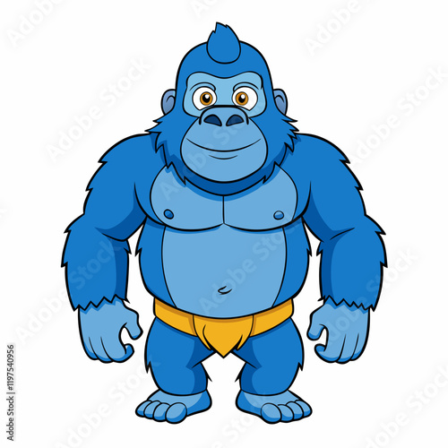 gorilla cartoon vector