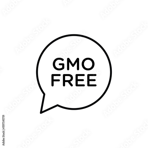gmo free icon Flat fill set collection